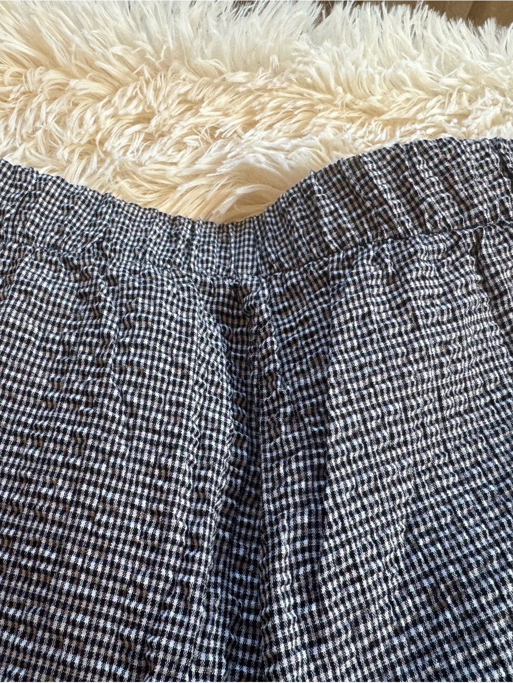 Habitat Wide-Leg Cropped Pants in Black/White Check - Picture 7 of 7